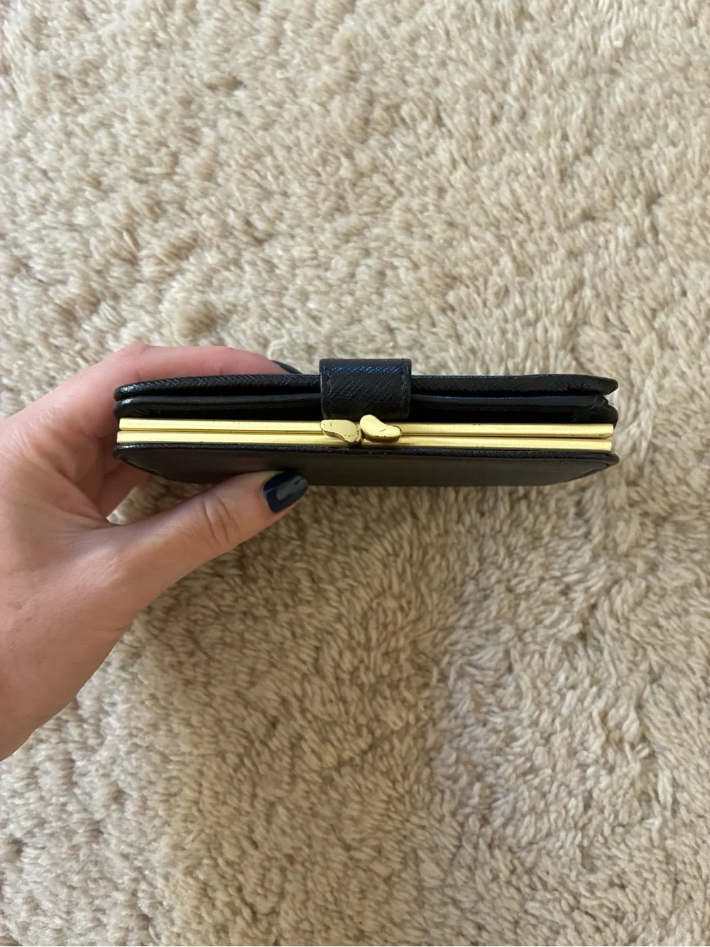 Vintage Coach black Saffiano wallet